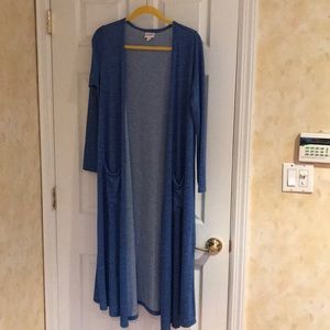 LuLaRoe NWOT small Sarah cardigan-blue and white.
